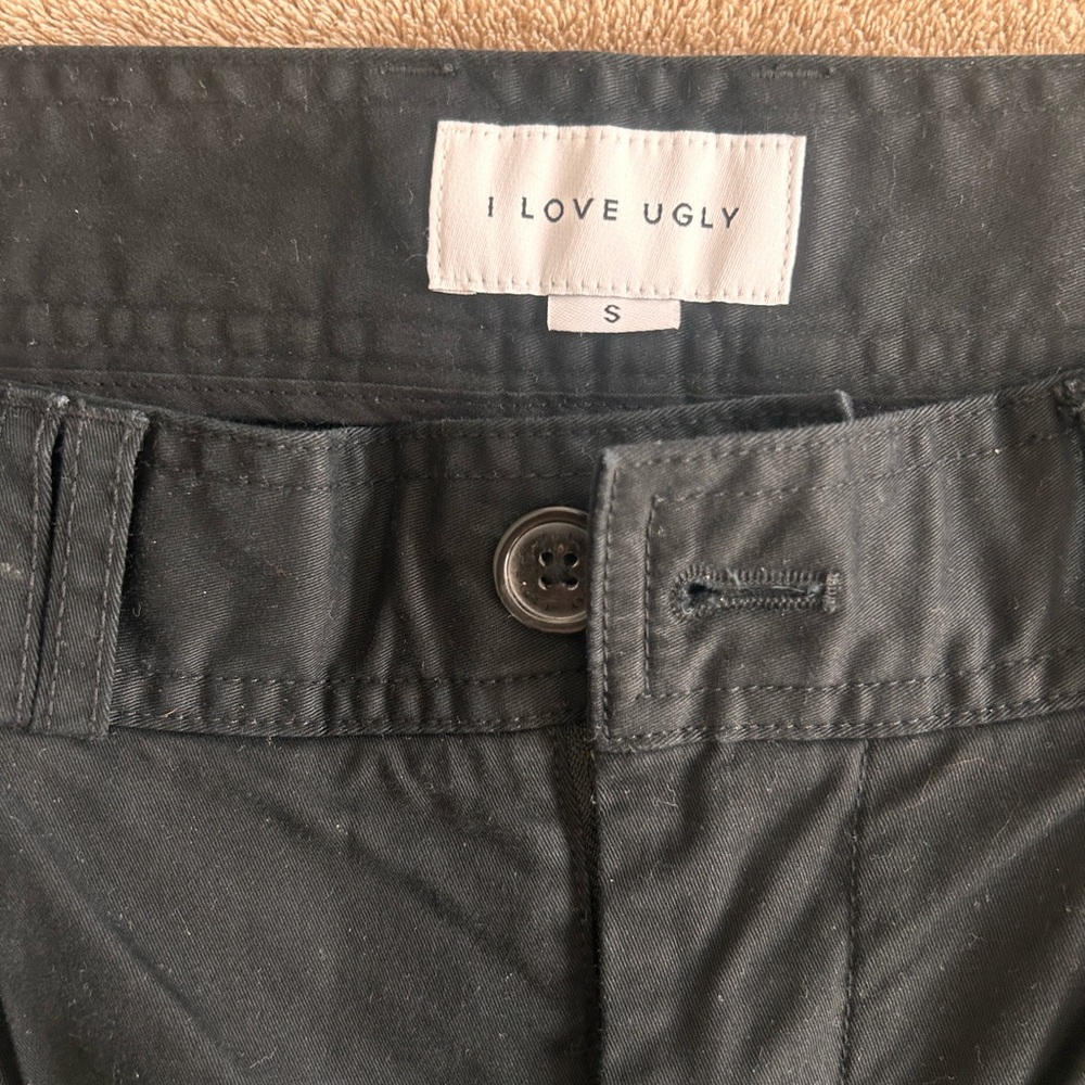 I Love Ugly Men's Black Chinos